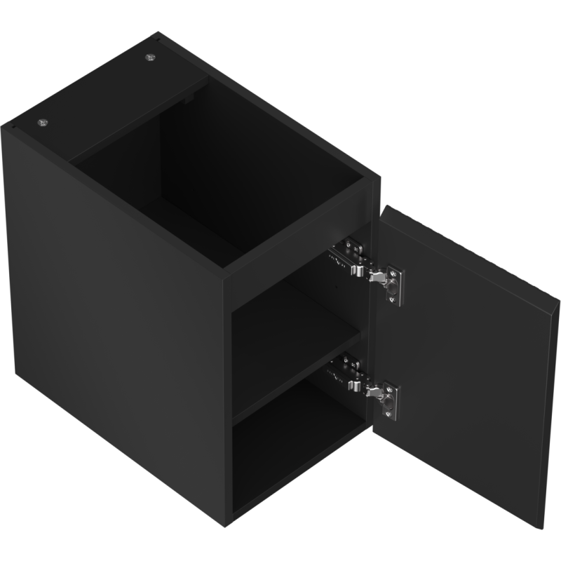 Mexen Rivel meuble de salle de bains sous-lavabo 30 cm, 1 porte, rainuré, noir mat - 91A21-03047-1-BF71