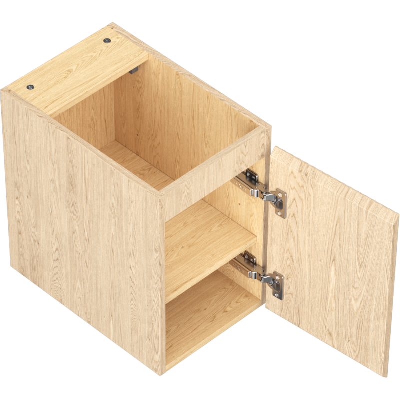 Mexen Rivel armoire de salle de bain sous lavabo 30 cm, 1 porte, rainurée, chêne - 91A21-03047-1-BF81