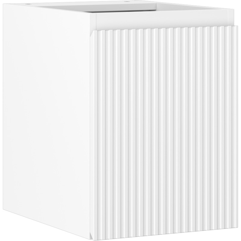 Mexen Rivel meuble de salle de bain sous-vasque 35 cm, 1 porte, rainuré, blanc mat - 91A21-03547-1-BF01