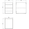 Mexen Rivel armoire de salle de bain sous-lavabo 35 cm, 1 porte, rainurée, gris mat - 91A21-03547-1-BF62