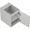 Mexen Rivel armoire de salle de bain sous-lavabo 35 cm, 1 porte, rainurée, gris mat - 91A21-03547-1-BF62