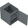 Mexen Rivel meuble de salle de bains sous-lavabo 35 cm, 1 porte, rainuré, graphite mat - 91A21-03547-1-BF66