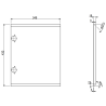 Mexen Rivel armoire de salle de bain sous lavabo 35 cm, 1 porte, cannelée, chêne - 91A21-03547-1-BF81
