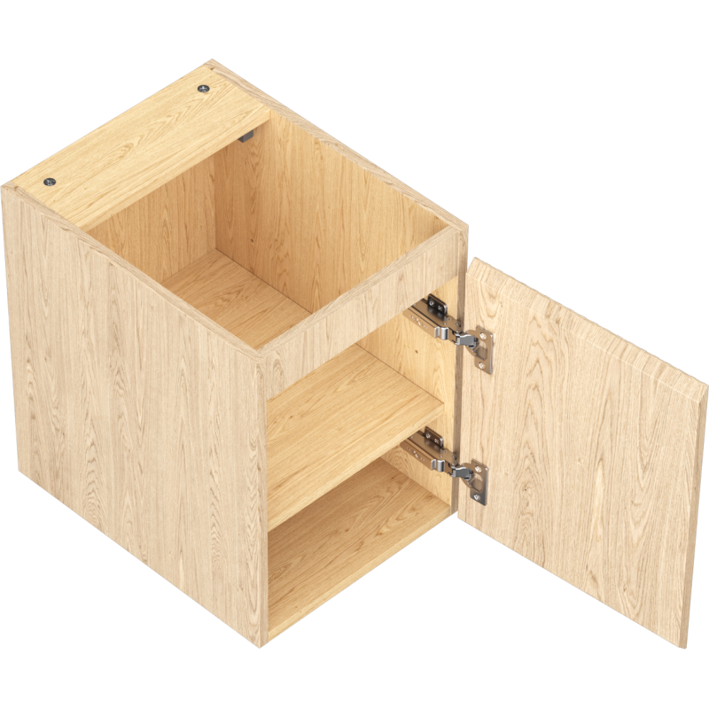 Mexen Rivel meuble de salle de bain sous-vasque 35 cm, 1 porte, rainuré, chêne - 91A21-03547-1-BF81