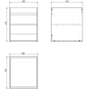 Mexen Rivel meuble de salle de bain sous vasque 40 cm, 1 porte, rainuré, graphite mat - 91A21-04047-1-BF66