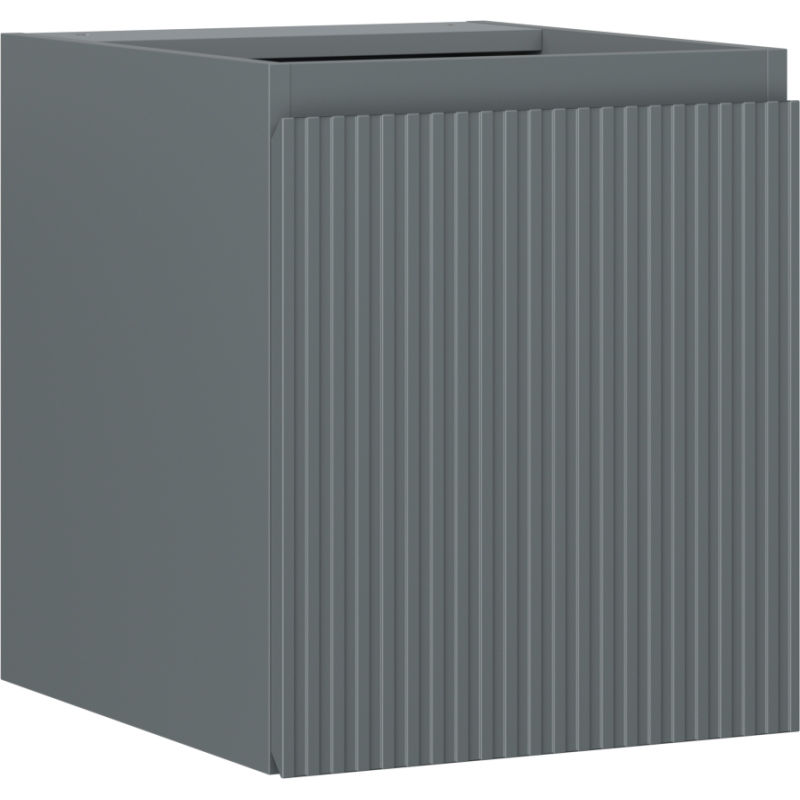 Mexen Rivel meuble de salle de bain sous vasque 40 cm, 1 porte, rainuré, graphite mat - 91A21-04047-1-BF66