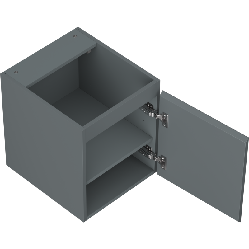 Mexen Rivel meuble de salle de bain sous vasque 40 cm, 1 porte, rainuré, graphite mat - 91A21-04047-1-BF66