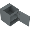 Mexen Rivel meuble de salle de bain sous vasque 40 cm, 1 porte, rainuré, graphite mat - 91A21-04047-1-BF66