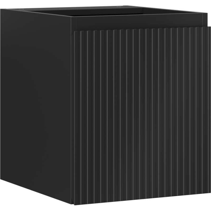 Mexen Rivel meuble de salle de bain sous-lavabo 40 cm, 1 porte, rainuré, noir mat - 91A21-04047-1-BF71