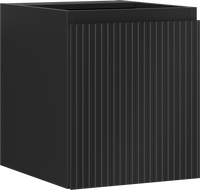 Mexen Rivel meuble de salle de bain sous-lavabo 40 cm, 1 porte, rainuré, noir mat - 91A21-04047-1-BF71