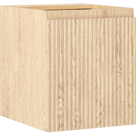 Mexen Rivel armoire de salle de bain sous-lavabo 40 cm, 1 porte, cannelée, chêne - 91A21-04047-1-BF81