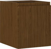 Mexen Rivel armoire de salle de bain sous-vasque 40 cm, 1 porte, rainurée, noyer - 91A21-04047-1-BF86