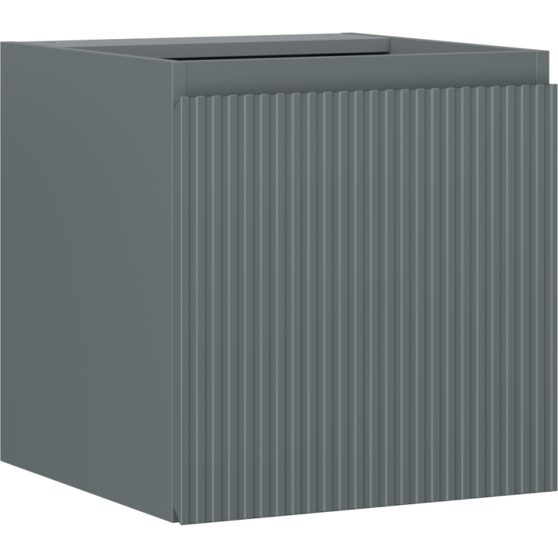 Mexen Rivel armoire de salle de bain sous lavabo 45 cm, 1 porte, rainurée, graphite mat - 91A21-04547-1-BF66