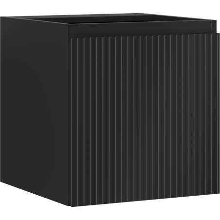 Mexen Rivel armoire de salle de bains sous-lavabo 45 cm, 1 porte, rainurée, noir mat - 91A21-04547-1-BF71