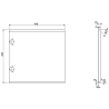 Mexen Rivel meuble de salle de bain sous-lavabo 45 cm, 1 porte, rainuré, chêne - 91A21-04547-1-BF81