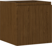 Mexen Rivel armoire de salle de bain sous-vasque 45 cm, 1 porte, rainurée, noyer - 91A21-04547-1-BF86