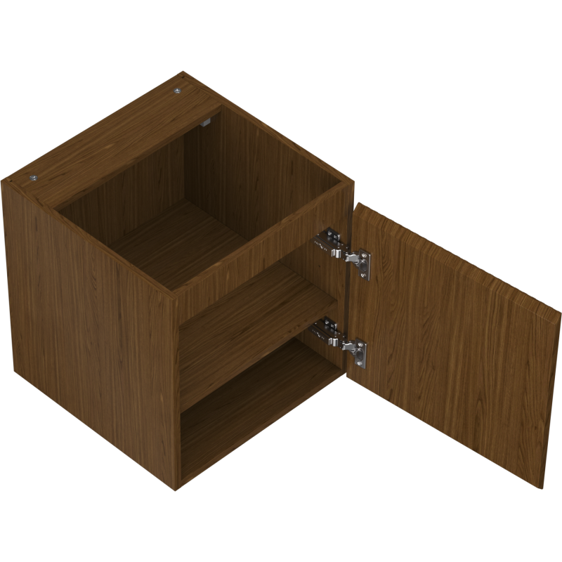 Mexen Rivel armoire de salle de bain sous-lavabo 45 cm, 1 porte, rainurée, noyer - 91A21-04547-1-BF86