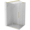 Mexen Rox L cabine de douche coulissante 100 x 95 cm, transparent, or brossé - 8C2L-100-095-55-00