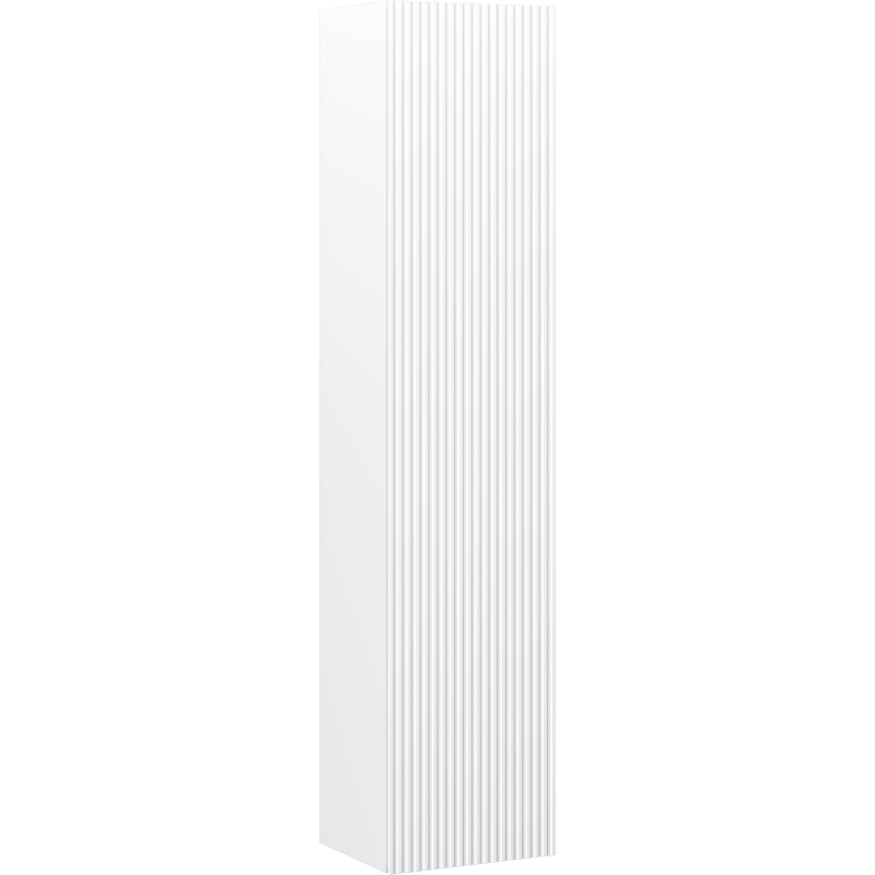 Mexen Rivel colonne de salle de bain 35 cm, 1 porte, rainurée, blanc mat - 91A21-03016-1-BF01