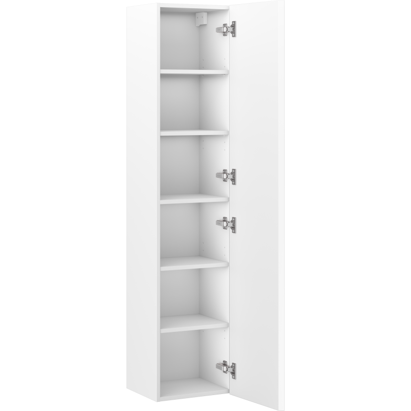 Mexen Rivel colonne de salle de bain 35 cm, 1 porte, rainurée, blanc mat - 91A21-03016-1-BF01