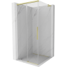 Mexen Rox L cabine de douche coulissante 100 x 100 cm, transparent, or brossé - 8C2L-100-100-55-00