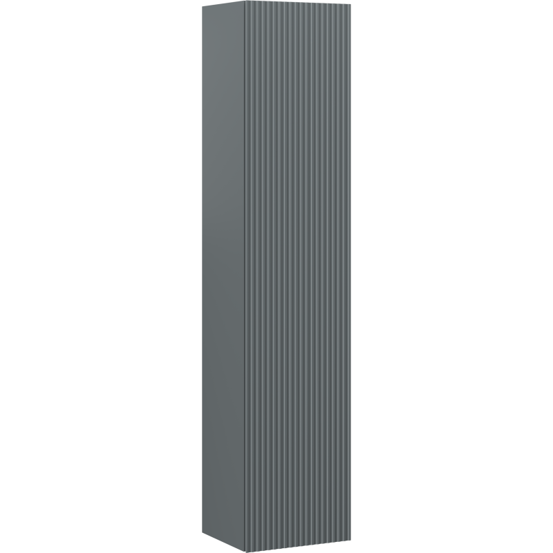 Mexen Rivel colonne de salle de bains 35 cm, 1 porte, rainurée, graphite mat - 91A21-03016-1-BF66