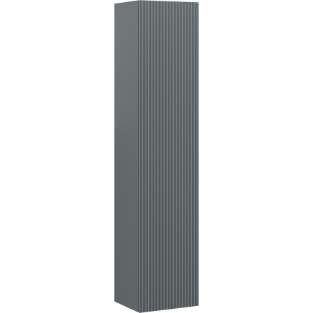 Mexen Rivel colonne de salle de bains 35 cm, 1 porte, rainurée, graphite mat - 91A21-03016-1-BF66