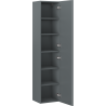 Mexen Rivel colonne de salle de bains 35 cm, 1 porte, rainurée, graphite mat - 91A21-03016-1-BF66