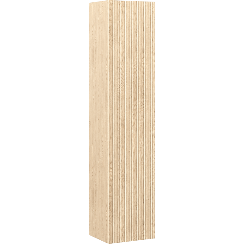 Mexen Rivel colonne de salle de bain 35 cm, 1 porte, cannelée, chêne - 91A21-03016-1-BF81