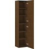 Mexen Rivel colonne de salle de bain 35 cm, 1 porte, rainurée, noyer - 91A21-03016-1-BF86