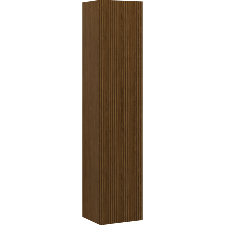 Mexen Rivel colonne de salle de bain 35 cm, 1 porte, rainurée, noyer - 91A21-03016-1-BF86