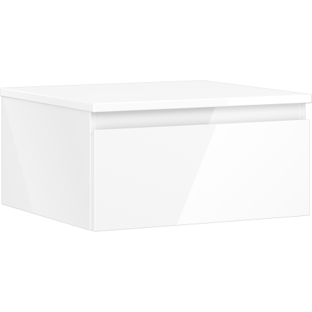Mexen Orio meuble de salle de bain sous-lavabo 50 cm avec plan de travail, 1 tiroir, blanc brillant - 91A10-05023-1-BFC00
