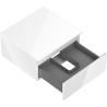 Mexen Orio meuble de salle de bain sous-lavabo 50 cm avec plan de travail, 1 tiroir, blanc brillant - 91A10-05023-1-BFC00