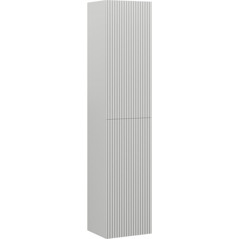Mexen Rivel colonne de salle de bain 35 cm, 2 portes, rainurée, gris mat - 91A21-03016-2-BF62