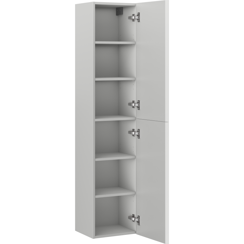 Mexen Rivel colonne de salle de bain 35 cm, 2 portes, rainurée, gris mat - 91A21-03016-2-BF62