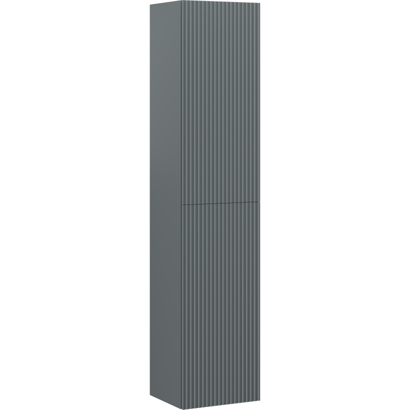 Mexen Rivel colonne de salle de bain 35 cm, 2 portes, rainuré, graphite mat - 91A21-03016-2-BF66