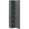 Mexen Rivel colonne de salle de bain 35 cm, 2 portes, rainuré, graphite mat - 91A21-03016-2-BF66