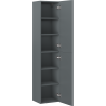 Mexen Rivel colonne de salle de bains 35 cm, 2 portes, rainuré, graphite mat - 91A21-03016-2-BF66