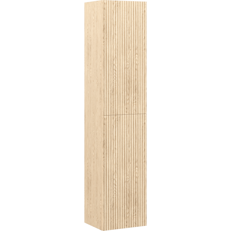 Mexen Rivel colonne de salle de bain 35 cm, 2 portes, rainurée, chêne - 91A21-03016-2-BF81