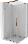 Mexen Rox L cabine de douche coulissante 95 x 95 cm, transparent, or rose - 8C2L-095-095-60-00