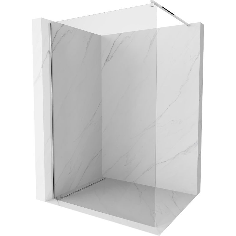 Mexen Kioto paroi de douche 70 x 200 cm, transparent 8 mm, Chrome - 800-070-101-01-00