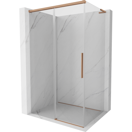 Mexen Rox L cabine de douche coulissante 110 x 70 cm, transparent, cuivre brossé - 8C2L-110-070-65-00