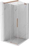 Mexen Rox L cabine de douche coulissante 110 x 110 cm, transparent, cuivre brossé - 8C2L-110-110-65-00