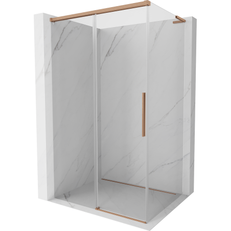 Mexen Rox L cabine de douche coulissante 105 x 120 cm, transparent, cuivre brossé - 8C2L-105-120-65-00