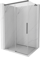Mexen Rox L cabine de douche coulissante 105 x 70 cm, transparent, gris pistolet brossé - 8C2L-105-070-66-00