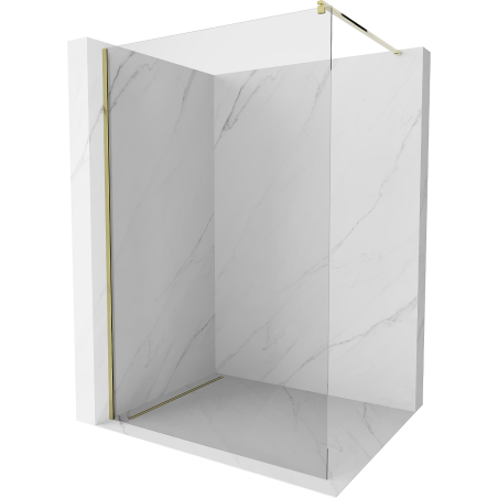 Mexen Kioto paroi de douche 80 x 200 cm, transparent 8 mm, Or - 800-080-101-50-00