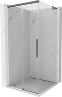 Mexen Rox L cabine de douche coulissante 90 x 90 cm, transparent, gris canon brossé - 8C2L-090-090-66-00
