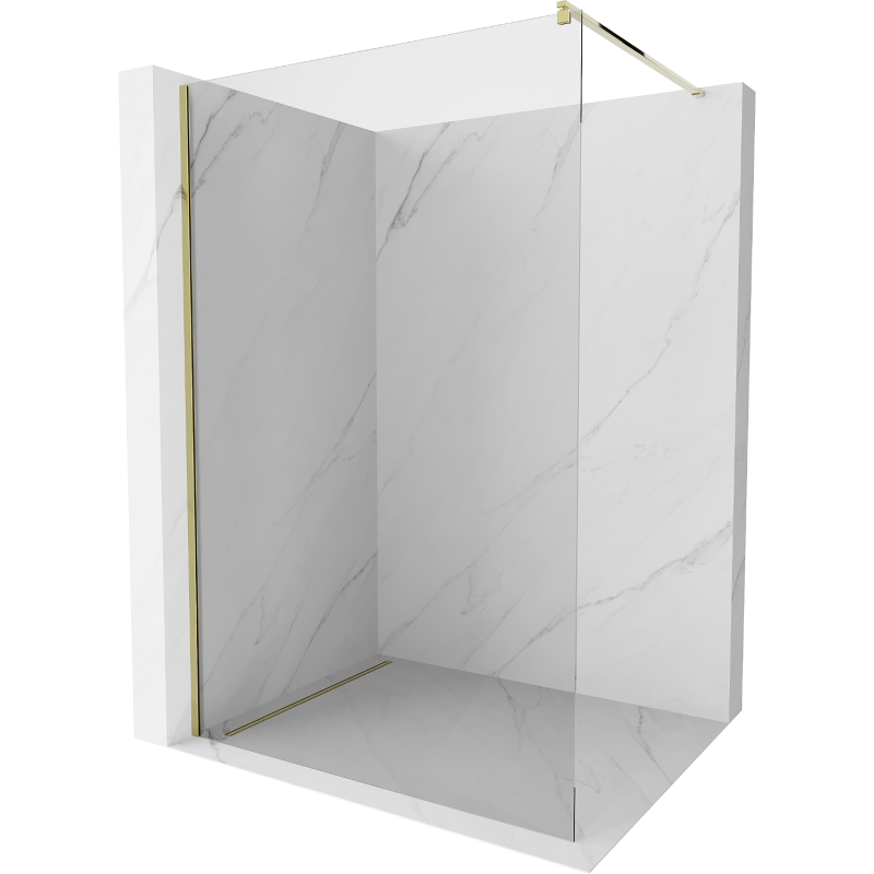 Mexen Kioto paroi de douche 100 x 200 cm, transparent 8 mm, Or - 800-100-101-50-00