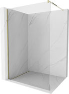 Mexen Kioto paroi de douche Walk-in 100 x 200 cm, transparent 8 mm, dorée - 800-100-101-50-00