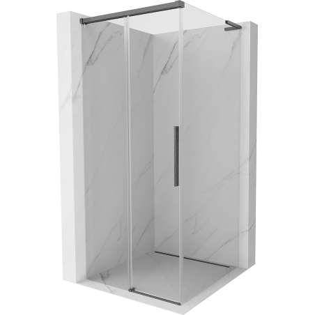 Mexen Rox L cabine de douche coulissante 95 x 95 cm, transparente, gris canon brossé - 8C2L-095-095-66-00